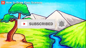 Easy pencil drawing mountain landscape scenery step by step subscribe our channel: Landscape Drawing Easy