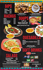 El Patron Mexican Grill Menu Uniontown Pa
