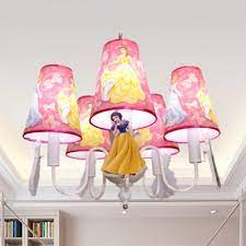 The princess suite one of the prettiest bedroom ideas for little girls we've seen in a while, mix textures of. Lovely Blue Pink Ceiling Pendant Princess Five Lights Metal Chandelier With Fabric Shade For Girls Bedroom Takeluckhome Com