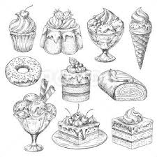 Vector Desserts And Cakes For Bakery Sketch Icons Stock Illustration Ad Cakes Bakery Vector Desserts Sketch Icon Art Drawings Mom Art