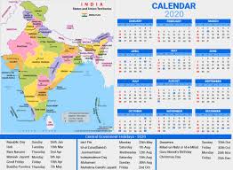 Year 2020 Calendar Public Holidays In India In 2020