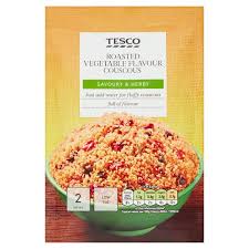First of all we are going to look at how many calories are in couscous, using a regular serving size. Tesco Roasted Vegetable Cous Cous 110g Tesco Groceries