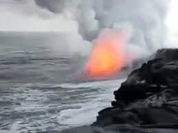 انفجار بركان وسط مياه البحر لا اله الا الله Youtube