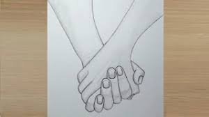 How to draw holding hands click here to save the tutorial to pinterest!. How To Draw Holding Hands Easy Pencil Sketch Youtube