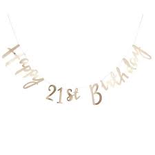The banners are waterproof and come with folded edges & metal eyelets. Happy 21st Birthday Banner Gold Enfete Party Decor