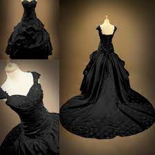 Gothic Victorian Style Wedding Dress Black Wedding Dresses Ball Gowns Wedding Victorian Ball Gowns