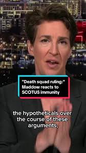 "This is a death squad ruling." Rachel Maddow reacts to the Supreme Court  granting former President Donald Trump immunity for official acts. #news  #politics #supremecourt #trump #msnbc #rachelmaddow