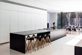 Black matte hardware is the best combination for white cabinets to complete the tuxedo kitchen. Black Countertops With White Cabinets Stoneadd Photo
