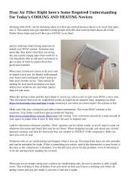 In this video, this old house plumbing and heating contractor richard trethewey explains how to get air conditioning where window units aren't practical. Hvac Air Filter Right Here S Some Required Understanding For Today S