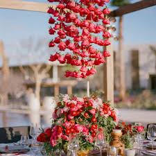 Roses + votives centerpiece | colin cowie weddings. 17 Festive 4th Of July Wedding Ideas