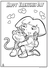 Just color your favorite cartoon pictures. 26 Best Ideas For Coloring Dora Valentines Day Coloring Pages