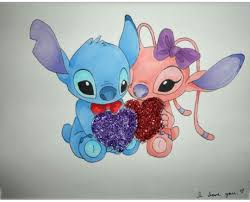 Stitch And Angel Sketch Drawing Stitch And Angel Stitch Disney Lelo And Stitch Angel is singing karaoke at the bottom and stitch is watching her (drinking an entire pot of coffee, as usual). pinterest