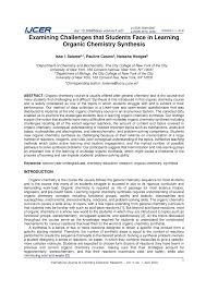 Biochemistry Basics Pogil Extension Questions Answer Key Pdf Examining Challenges That Students Face In Learning Organic Chemistry Synthesis