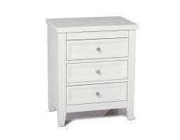 These small cabinets or drawers allow for more storage than the traditional bedside table. Olivia Bedside Table 3 Drawer White Bedroom Furniture Forty Winks