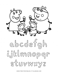 These are short, unpretentious and humorous stories and adventures of a family of piglets. Free Printable Peppa Pig Abc Coloring Pages For Preschoolers Tulamama