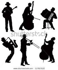 Musicians Silhouettes Vector Silhouette Painting Silhouette Vector Silhouette Art