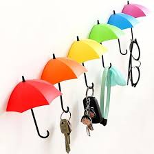 Besufy 3pcs Cute Colorful Umbrella Wall Hook Hair Pin Key Holder Organizer Decor Gifts Random Walmart Com In 2021 Wall Key Holder Key Hanger Key Holder Diy
