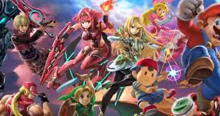 It was the february 2021 nintendo direct's first announcement. Pyra Mythra Take Their Places Next To Shulk On The Everyone Is Here Banner For Super Smash Bros Ultimate