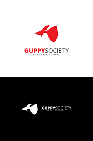 Guppy Society Logo Template 69152 Fish Logo Logo Templates Guppy