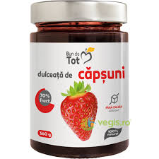 Ingrediente pentru reteta de dulceata de capsuni (fara aditivi). Dulceata De Capsuni Fara Zahar 360g Bun De Tot Vegis Ro