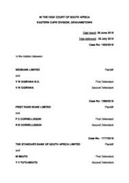Maybe you would like to learn more about one of these? Nedbank Ltd V Gqirana No And Another And Similar Matters De Rebus