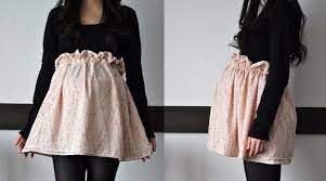 Reversible Paper Bag Skirt To Wear While Pregnant Or Not I Can T Imagine Tights Would Be Comfort Maternity Skirt Trendy Maternity Outfits Diy Maternity Dress