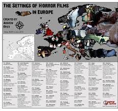 Map Of Horror Movies Heads To Europe Horror Movies Movie Locations Horror