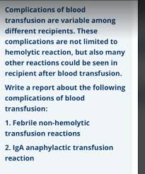 Image result for Transfusion Complication