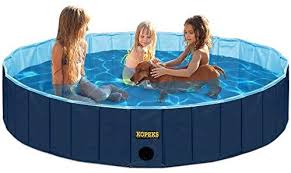 Amazon Com Kopeks Outdoor Swimming Pool Bathing Tub Portable Foldable Ideal For Pets Xl 63 X 12 Gatew Pool Outdoor Swimming Pool Dog Swimming Pools