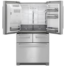 It closes but does not seem to completely seal. Kitchenaid Refrigerator With 5 Doors 36 In In Door Ice System 25 8 Cu Ft Stainless Steel Krmf706ess Rona
