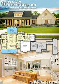 Plan 62149v 3 Bed Modern Country Home Plan With Split Beds Country House Plans House Plans New House Plans