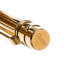 Wholesale price cartier santos de ballpoint pen gold clip. Cartier Santos De Cartier Gold Plated Ballpoint Pen Cartier Tlc