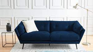 Maybe you would like to learn more about one of these? Canape Moderne 3 Places En Velours Bleu Collection Thelma Homifab