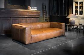 Leather Three Seater Sofa Cognac Colour Woontheater Furniture Vintage Leather Sofa Sofa Design
