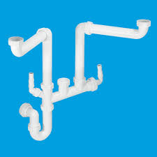 mcalpine double bowl space saving sink trap
