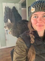 Mary Jean Franks, Mr. Hazel is doing well. I come home from work, sit down,  and it's time for kitty loving. He is such a sweet boy. 😍