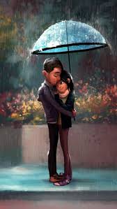 Download Lovers 1080 X 1920 Wallpapers 4762955 Rainy Cool Lovers Love Mobile9 Painting Love Couple Couple Cartoon Cartoons Love