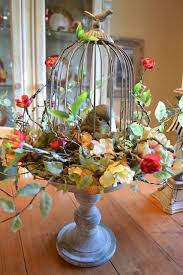 Birdcage Decor Bird Cage Ideas Kristen S Creations Share Your Creations Party 33 Spring Decor Spring Home Decor Bird Cage Centerpiece