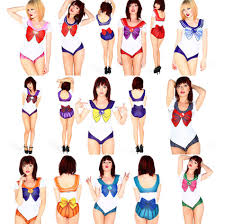 Bikinis Set Monokini 2018 Cartoon Sailor Moon Mercury Mars