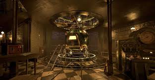 Steam punk style time machine. Artstation Steampunk Room Tapur A