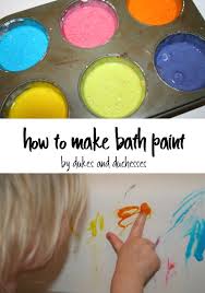 Then let the kids paint themselves and the tub before rinsing off! How To Make Bath Paint Dukes And Duchesses