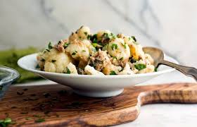 Cauliflower And Tuna Salad Recipe Recipe Salad Recipes Tuna Salad Recipe Recipes
