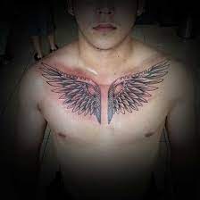 Angel wings chest tattoo is a great choice for women who want a picture design with a spiritual meaning. 24 Wings Tattoos On Chest