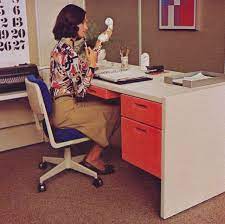 Old Office Cubicles Retro Open Plan Office Layouts From The 70s Office Layout Cheap Office Furniture Office Setup