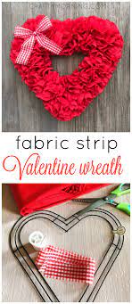 Fabric Strip Valentine Heart Wreath Crafty Morning Valentine Wreath Diy Diy Valentines Crafts Valentine Day Wreaths