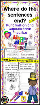 New Years Writing Capitalization And Punctuation Practice Punctuation Writing Practice Sheets Writing Practice