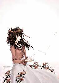 Princess With Brown Hair Pink Cardigan White Dress By Manga Artist Shiitake Manga Girl Pretty Manga Girl Anime Princess