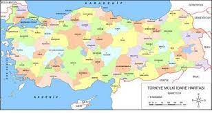 Turkiye Mulki Idare Haritalari Harita Haritalar Cografya