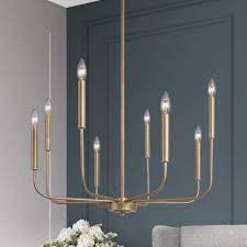 See more ideas about light, crystal pendant lighting, light fixtures. Laluz Champagne Gold Chandelier Modern Light Fixture For Bedroom Foyer Dining Living Room Kitchen And Entryway Upgraded Version 2 Types Of Height 8 Arms Amazon Com