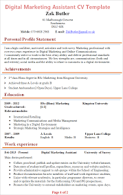 Assisted the marketing manager in writing press releases and new blog posts, which increased web traffic by 25%. Digital Marketing Assistant Cv Template Tips And Download Cv Plaza